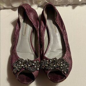 Vera Wang Lavender Label Purple Embellished Heels